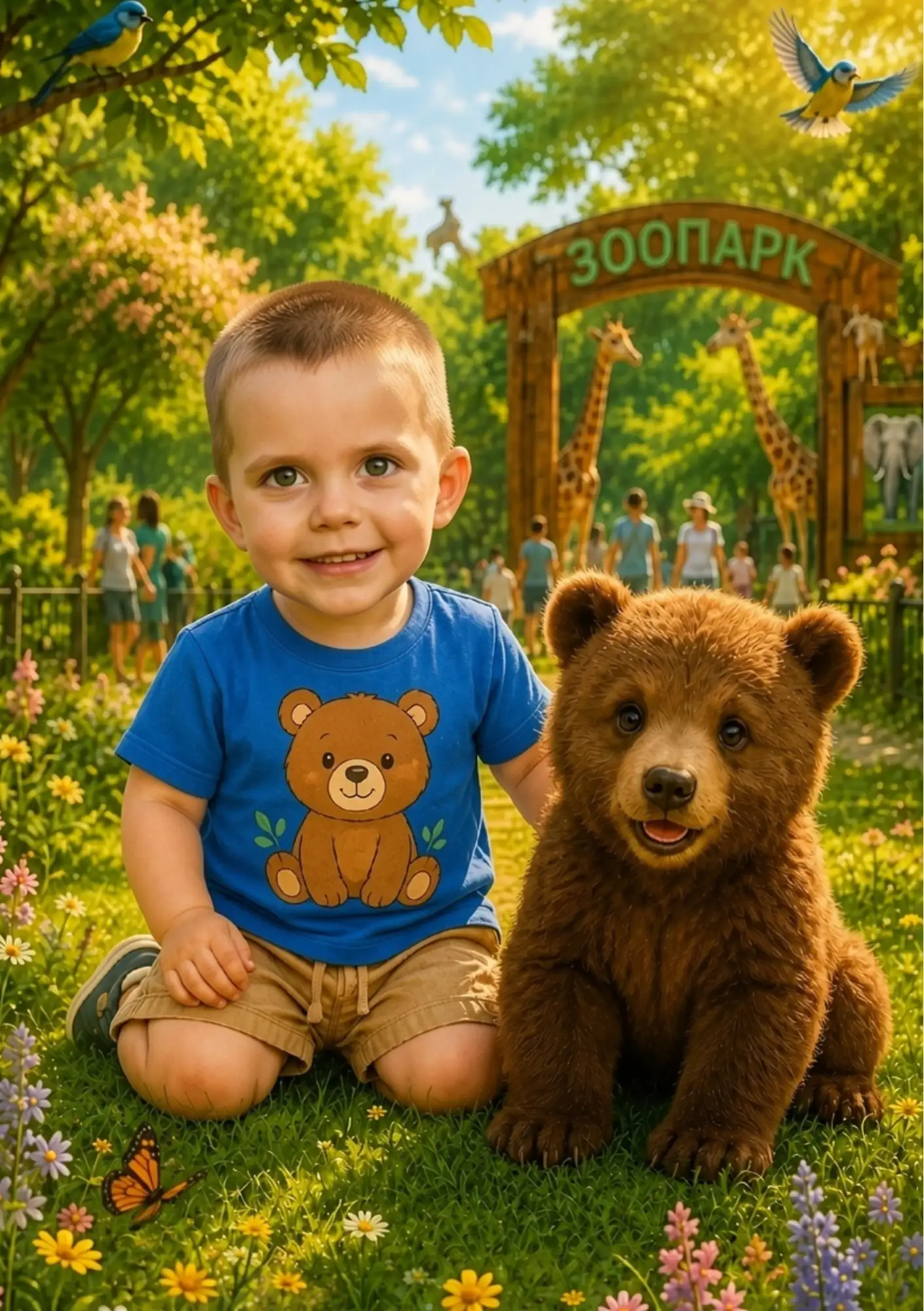 Слънчев ден, за момче — персонализирана детска книга