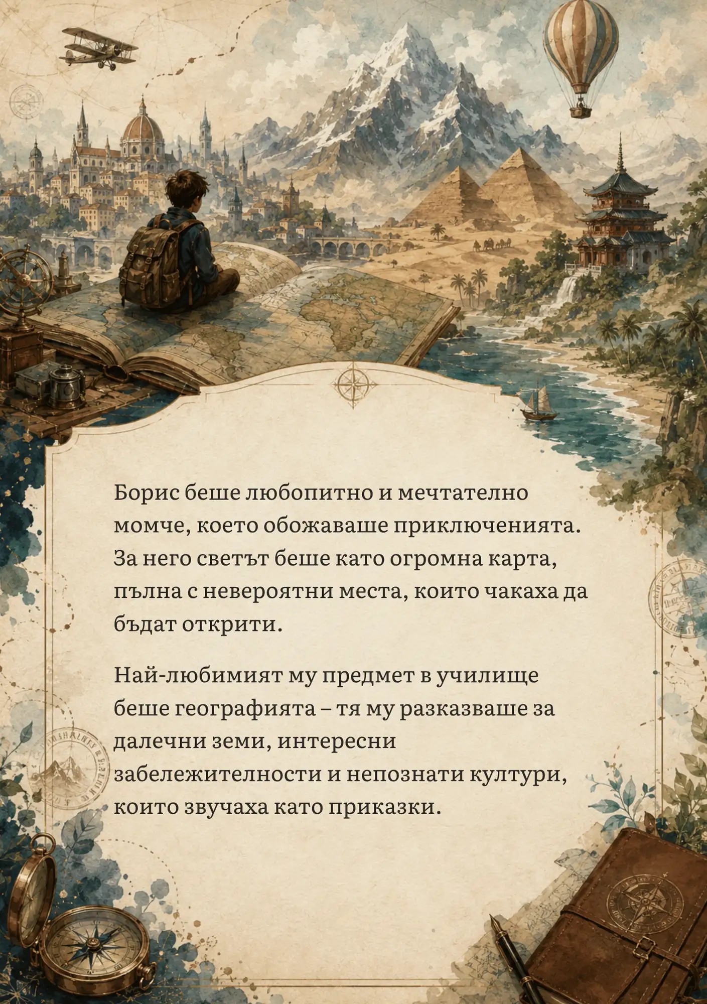 Магическият атлас - момче — персонализирана детска книга