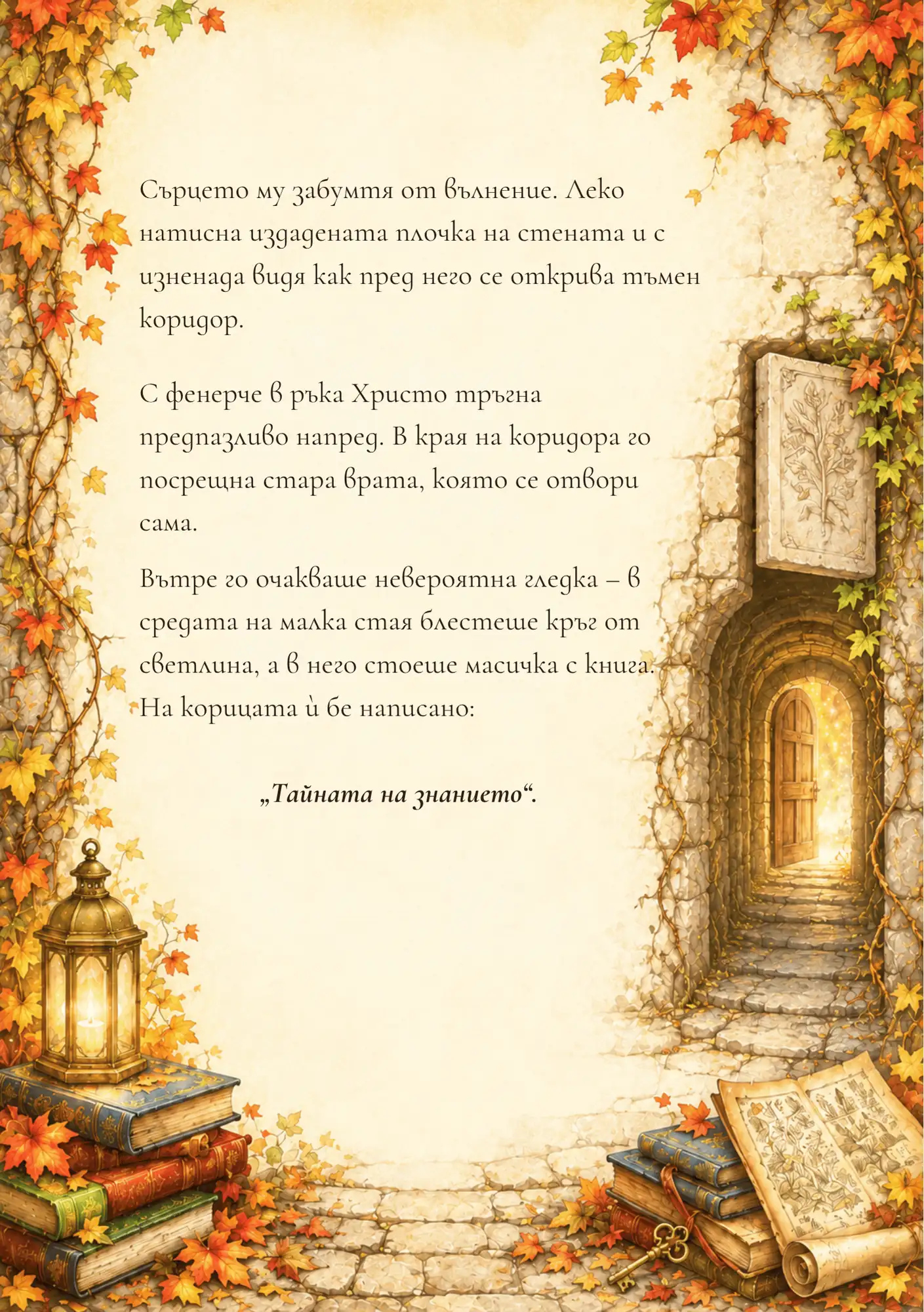 Тайната стая — персонализирана детска книга